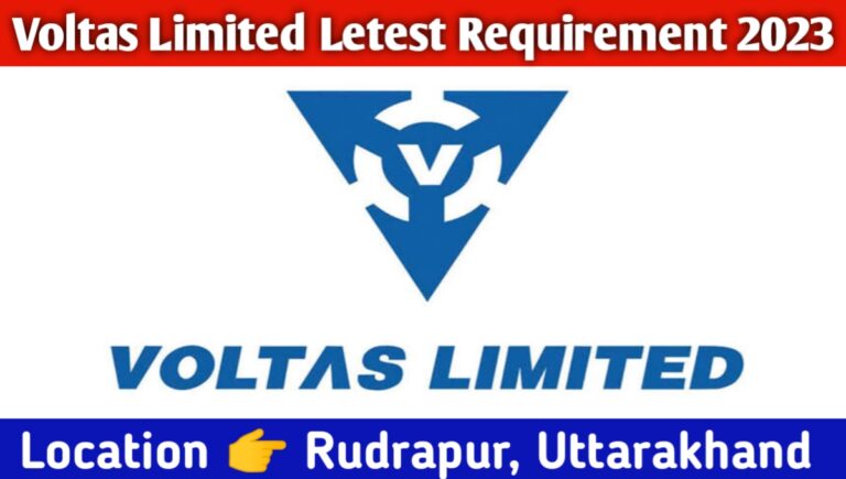 Voltas Letest Requirement 2023