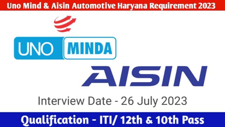 Aisin Automotive Haryana Requirement 2023