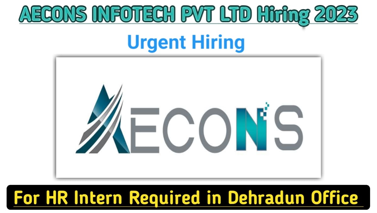 AECONS Infotech Hiring 2023