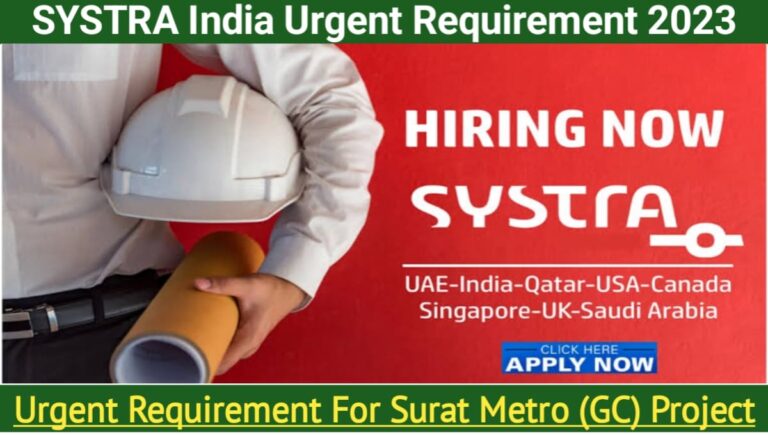 SYSTRA India Urgent Requirement 2023