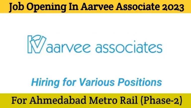 Aarvee Associate Job Openings