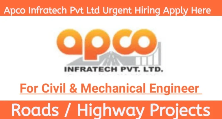 Apco Infratech Urgent Hiring 2023